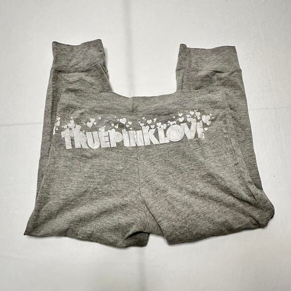 True Pink Love Early 2000s Vintage Light Grey Size M Super Soft & Comfy Leggings - Picture 1 of 4